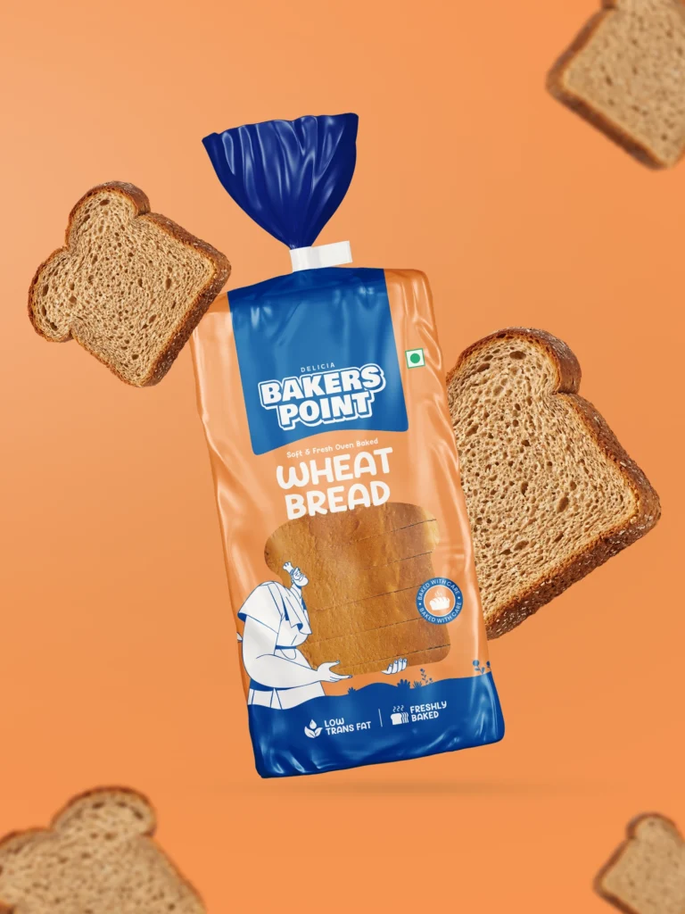 Baker's Point Wheat Bread pack with wheat bread slices